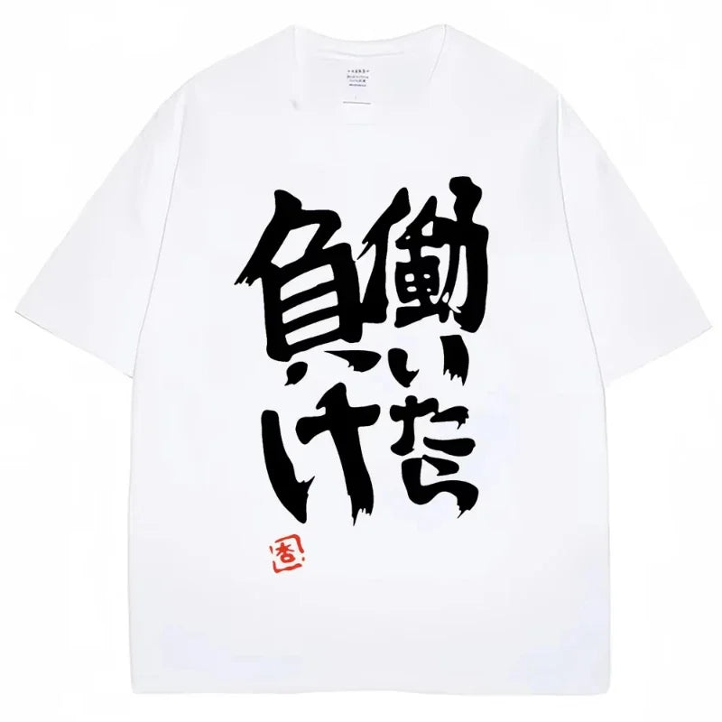Anime Futaba Anzu Same Print T Shirt Chinese Word Cosplay Style T Shirts Fashion Summer Women Tees Streetwear women clothes
