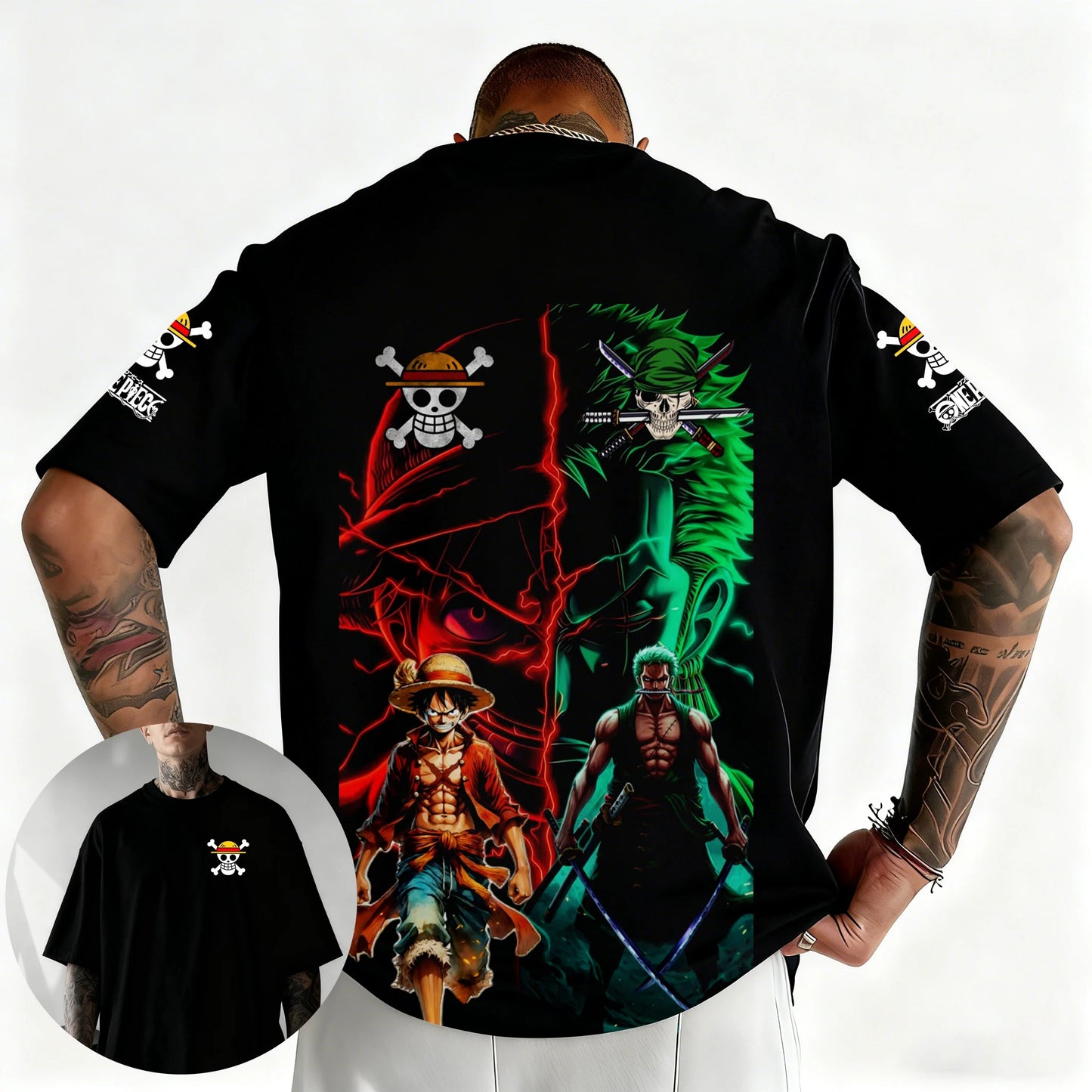 One Piece Japanese Anime Printed Men's T-Shirt Roronoa Zoro Boy Children's Harajuku Short Sleeve Kids Luffy T-shirt Clothing