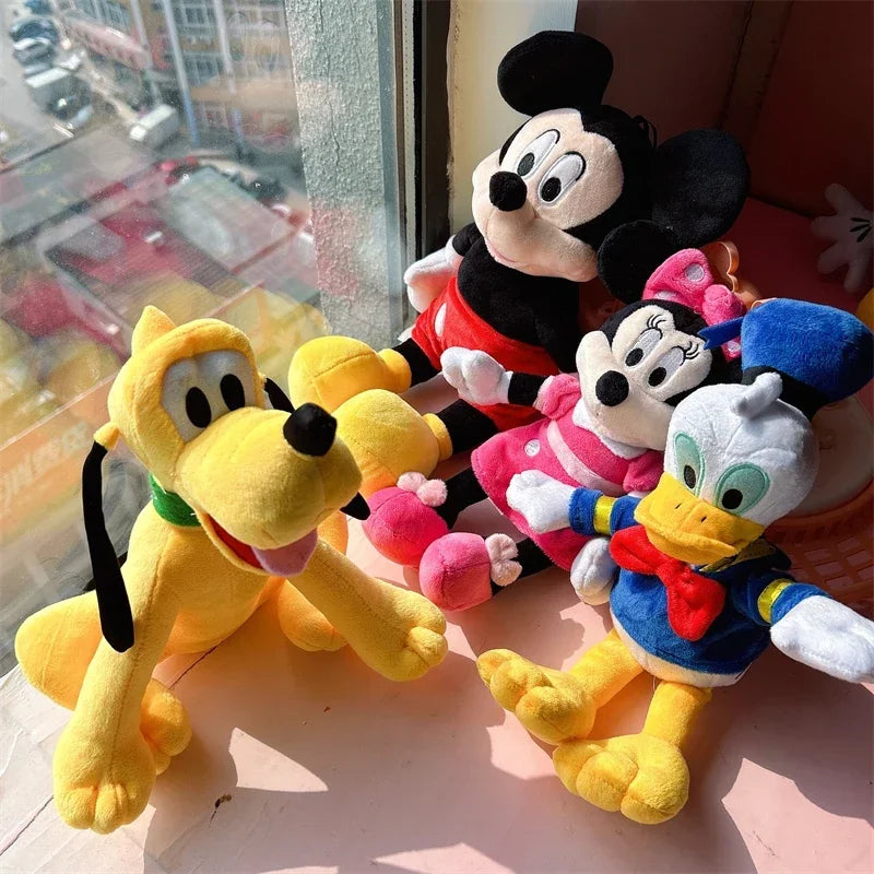 High Quality Mickey Minnie Plush Toy Lovely Stuffed Anime Pluto Goofy Daisy Donald Duck Plushies Cuddly Doll Home Decor Gift