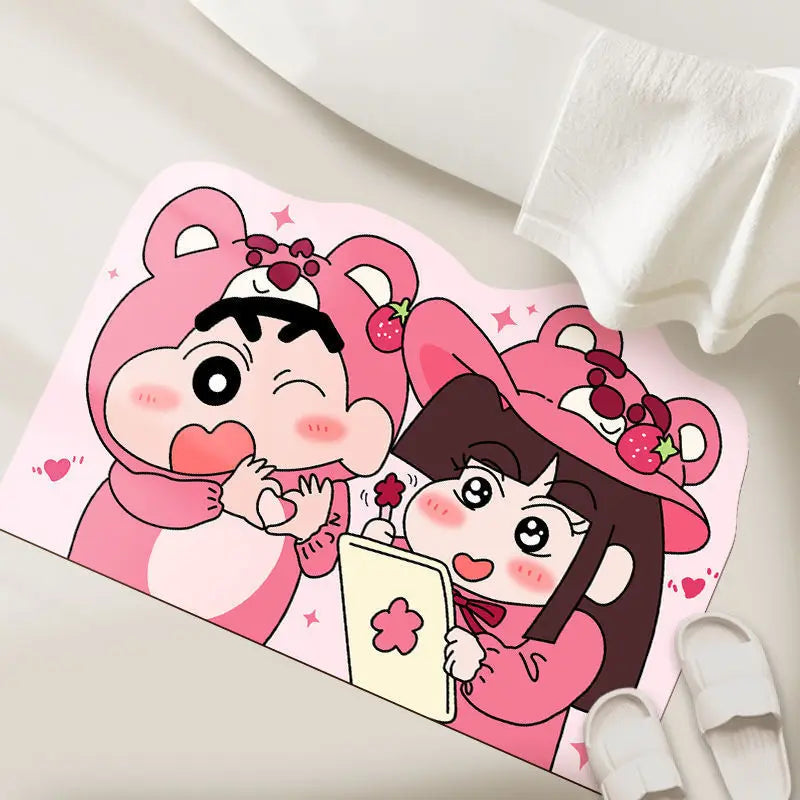 Shower Room Water Uptake Mat Quick Drying Fashionable Home Gifts And Exquisite Cartoon Anime Soft And Comfortable Anime Periphe