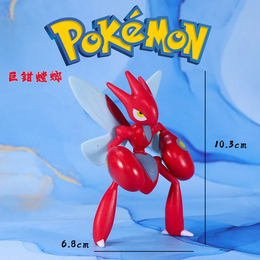 WCT Official Loose Scyther & Scizor Figure Pokémon Collectible Model Toy