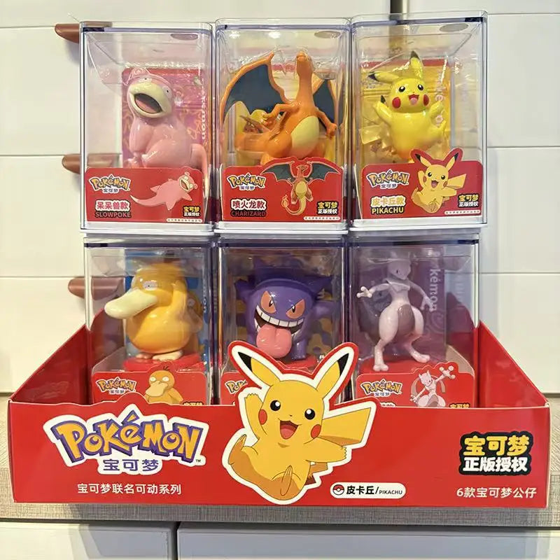 Pokemon Figures Set Toys Pikachu Full Set Official Doll Blind Box Squirtle Pokémon