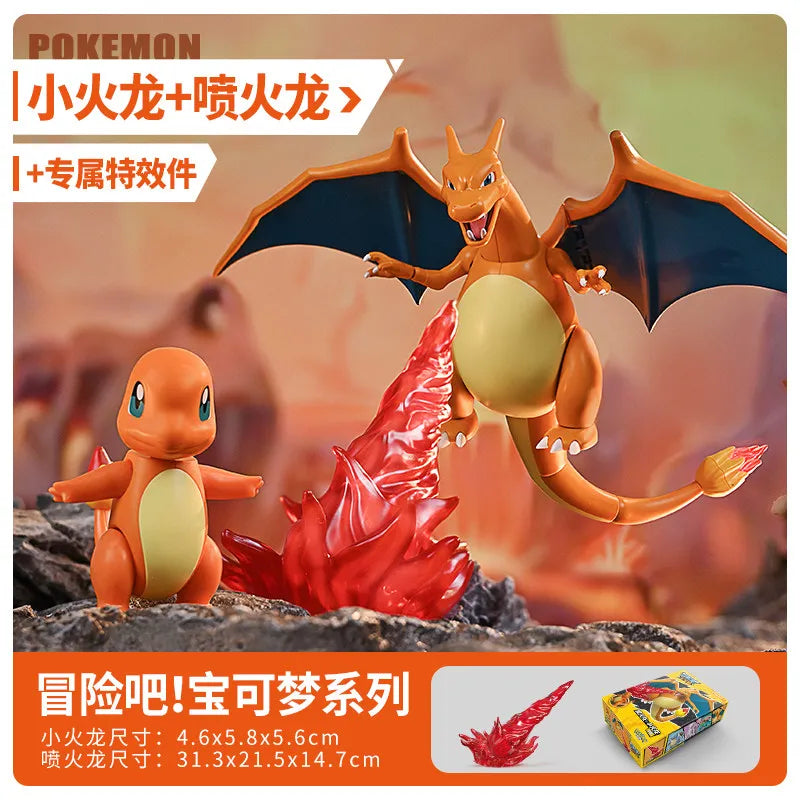 In Stock, Official Genuine Keeppley Pokémon Ash-Greninja & Pikachu, Assembled Articulated Action Figure Ornament, Kids Toy