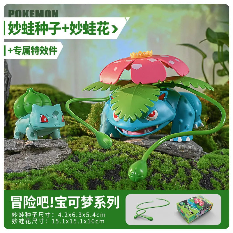 In Stock, Official Genuine Keeppley Pokémon Ash-Greninja & Pikachu, Assembled Articulated Action Figure Ornament, Kids Toy