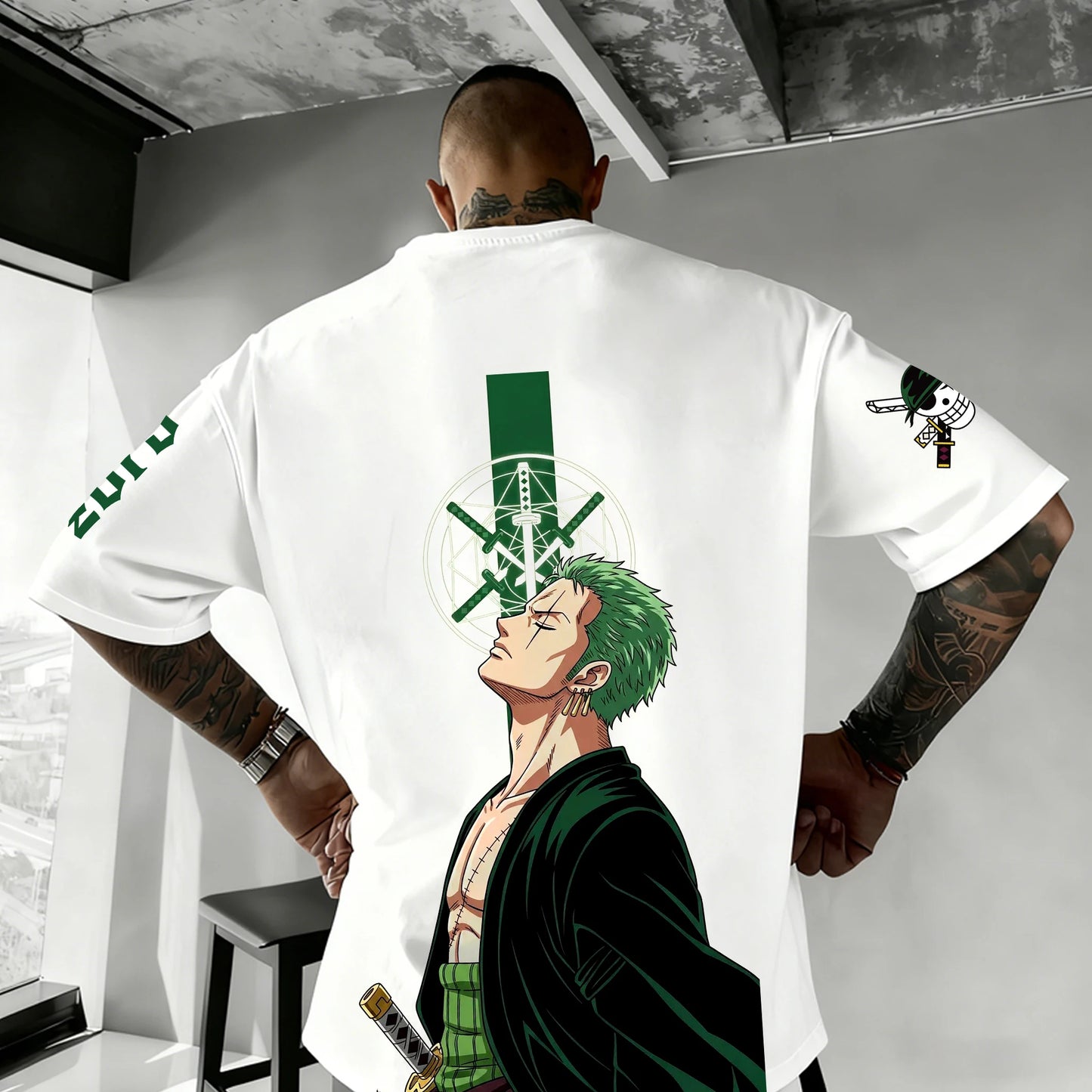 One Piece Japanese Anime Printed Men's T-Shirt Roronoa Zoro Boy Children's Harajuku Short Sleeve Kids Luffy T-shirt Clothing