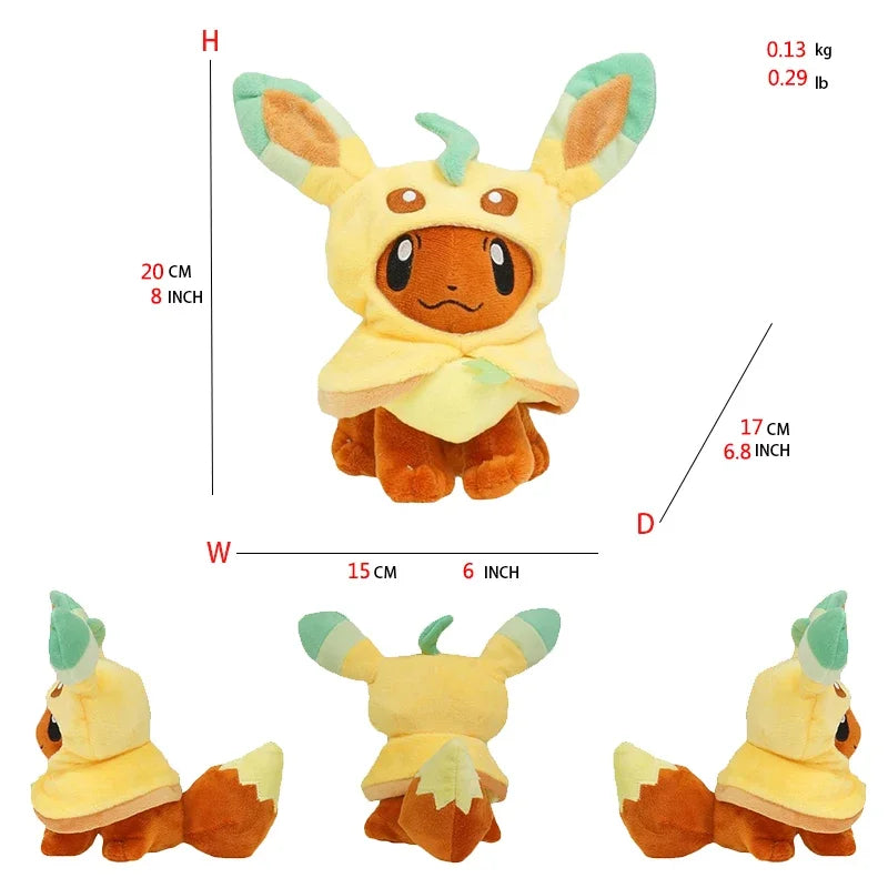 Eevee Cos Umbreon Espeon Jolteon Flareon Glaceon Vaporeon Sylveon Leafeon Plush Toys Stuffed Soft Stuffed Animal Plushies 20CM