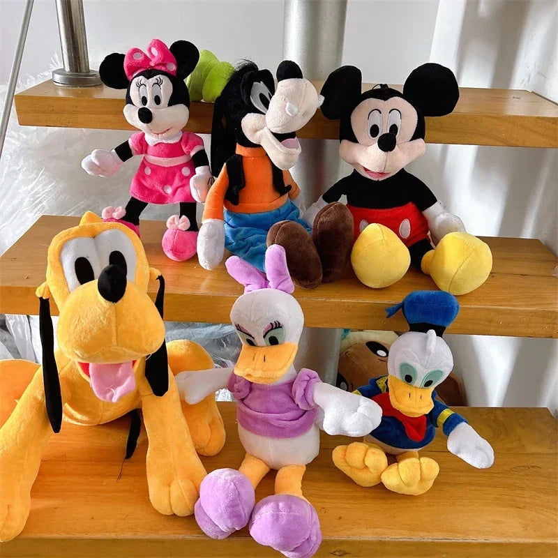 High Quality Mickey Minnie Plush Toy Lovely Stuffed Anime Pluto Goofy Daisy Donald Duck Plushies Cuddly Doll Home Decor Gift