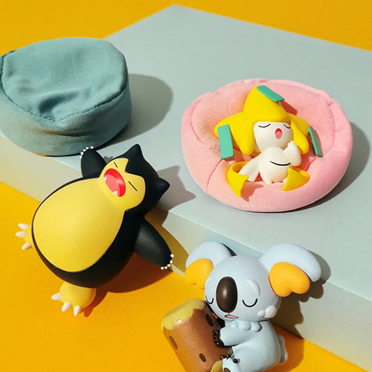 6Pcs/Set Pokemon Pikachu Bulbasaur Anime Figures toys Sleep Starry Dream Series Action Figure Cartoon Birthday gift