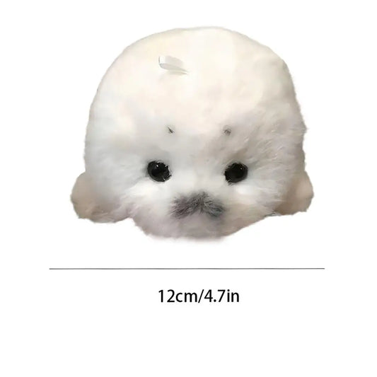 Cute Seals Plush Keychain Soft Kawaii Seal Plushie Animal Pendant Car Ornaments Fashion Stuffed Doll Keyring Car Key Accessories