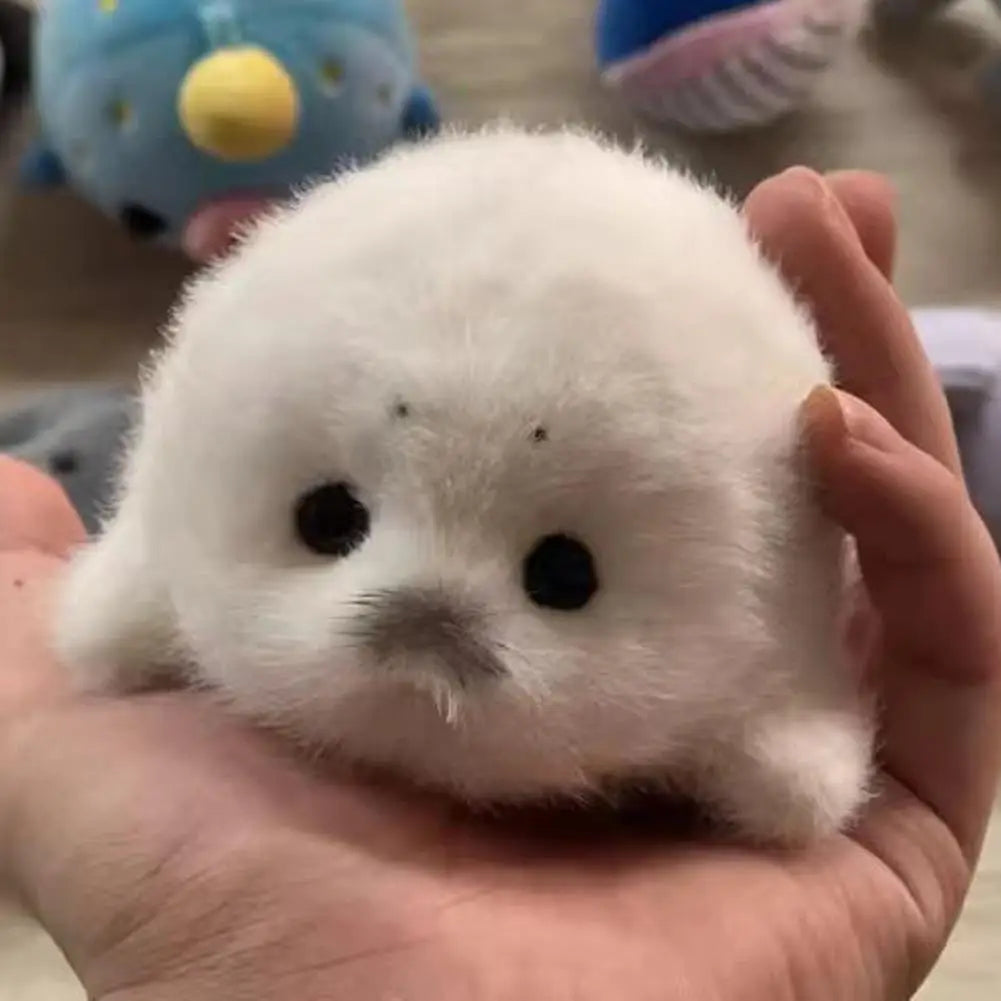 Cute Seals Plush Keychain Soft Kawaii Seal Plushie Animal Pendant Car Ornaments Fashion Stuffed Doll Keyring Car Key Accessories