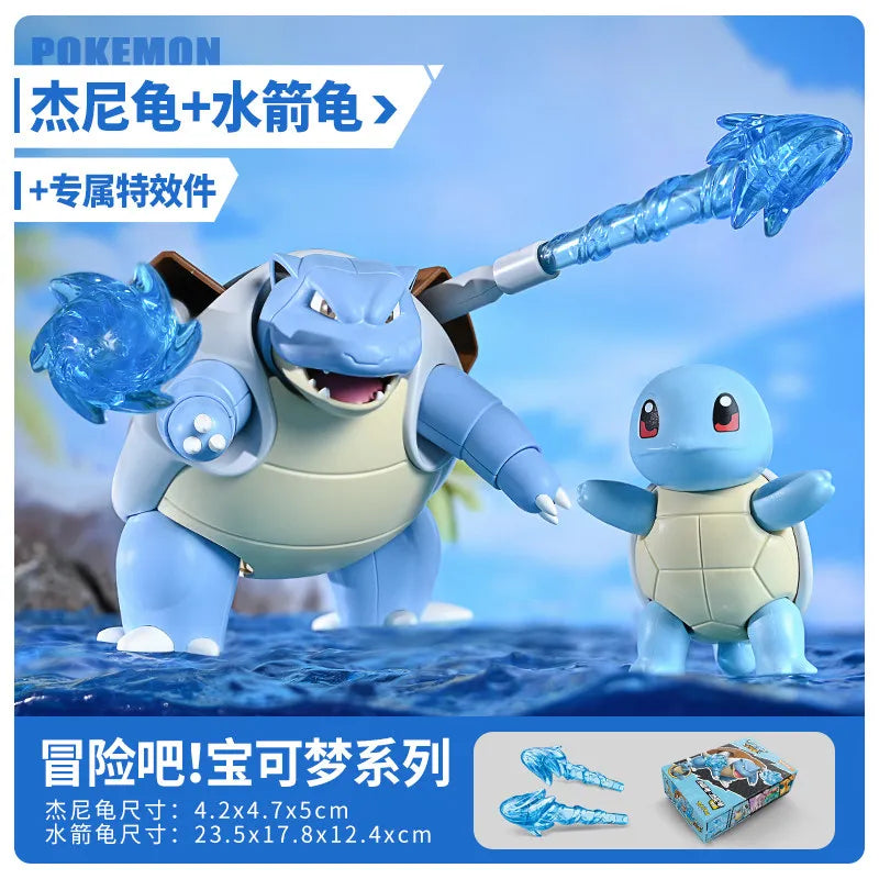 In Stock, Official Genuine Keeppley Pokémon Ash-Greninja & Pikachu, Assembled Articulated Action Figure Ornament, Kids Toy