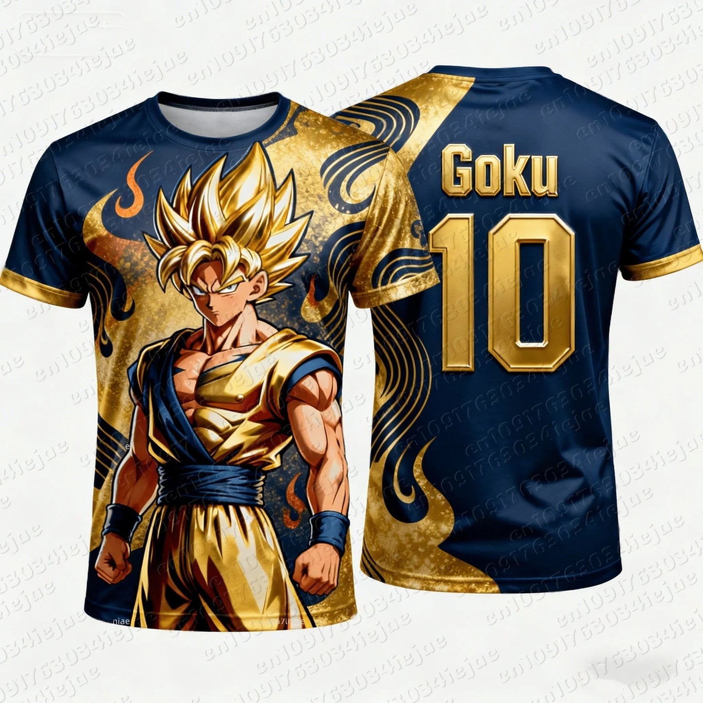2026 New Adult Men's Dragon Ball Goku 3D Printed Football Jersey T-Shirt Kids Anime T-Shirt Special Football Jersey