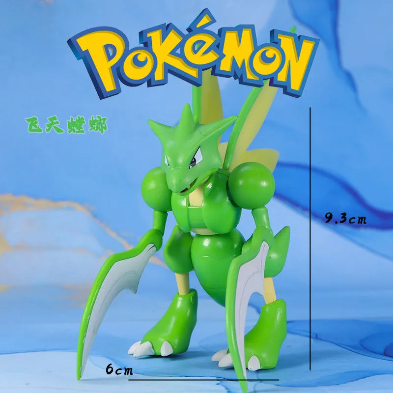 WCT Official Loose Scyther & Scizor Figure Pokémon Collectible Model Toy