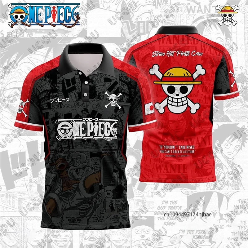 One Piece Anime Luffy Gear 5 3D Print Football Jersey For Men Tshirt Summer Sports Polo Shirt Casual Cosplay Tees Kids/Adult Top
