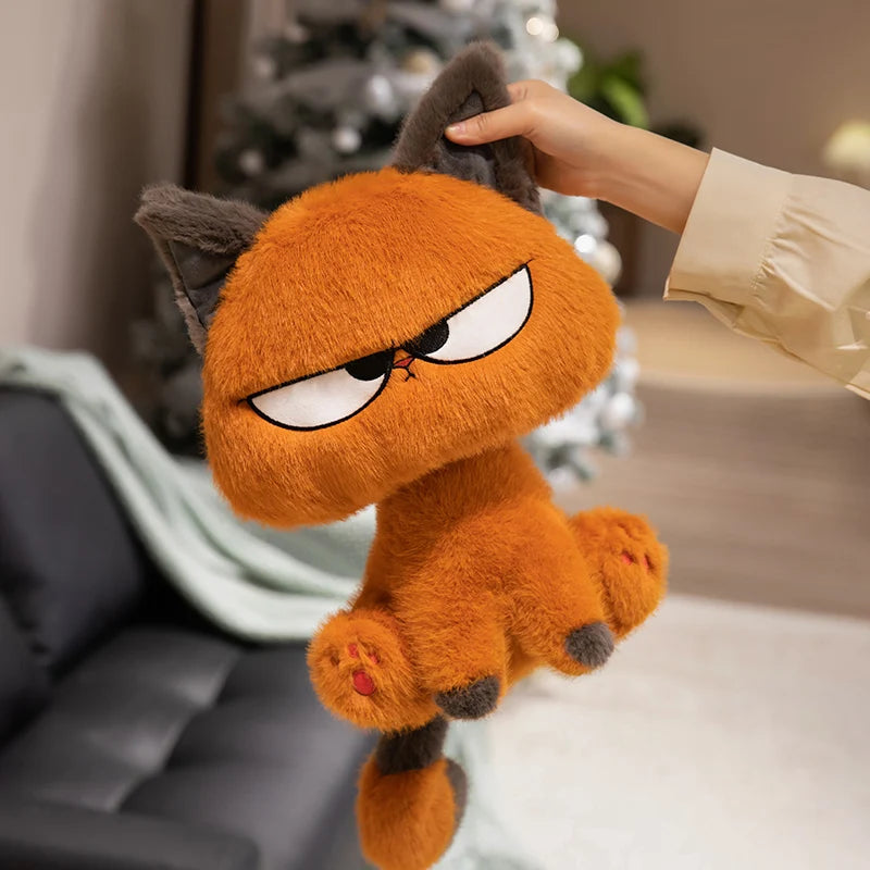 25CM Novelty Cute Orange Cat Plushie Soft Stuffed Doll Kawaii Creative Cartoon Stuffed Animals Toys Kid Birthday Halloween Gifts