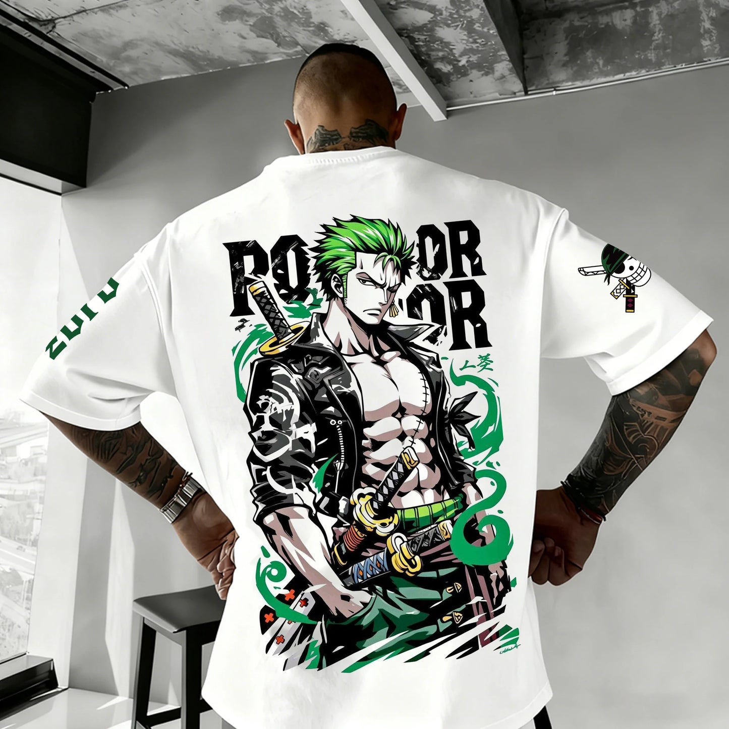 One Piece Japanese Anime Printed Men's T-Shirt Roronoa Zoro Boy Children's Harajuku Short Sleeve Kids Luffy T-shirt Clothing