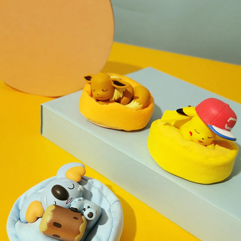 6Pcs/Set Pokemon Pikachu Bulbasaur Anime Figures toys Sleep Starry Dream Series Action Figure Cartoon Birthday gift