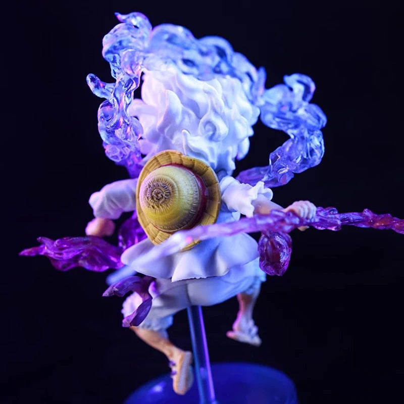 In Stock 10cm Mini One Piece Luffy Gear 5 Action Figure Sun God Nika Statue Anime Figurine Pvc Model Doll Collection Toy Gift