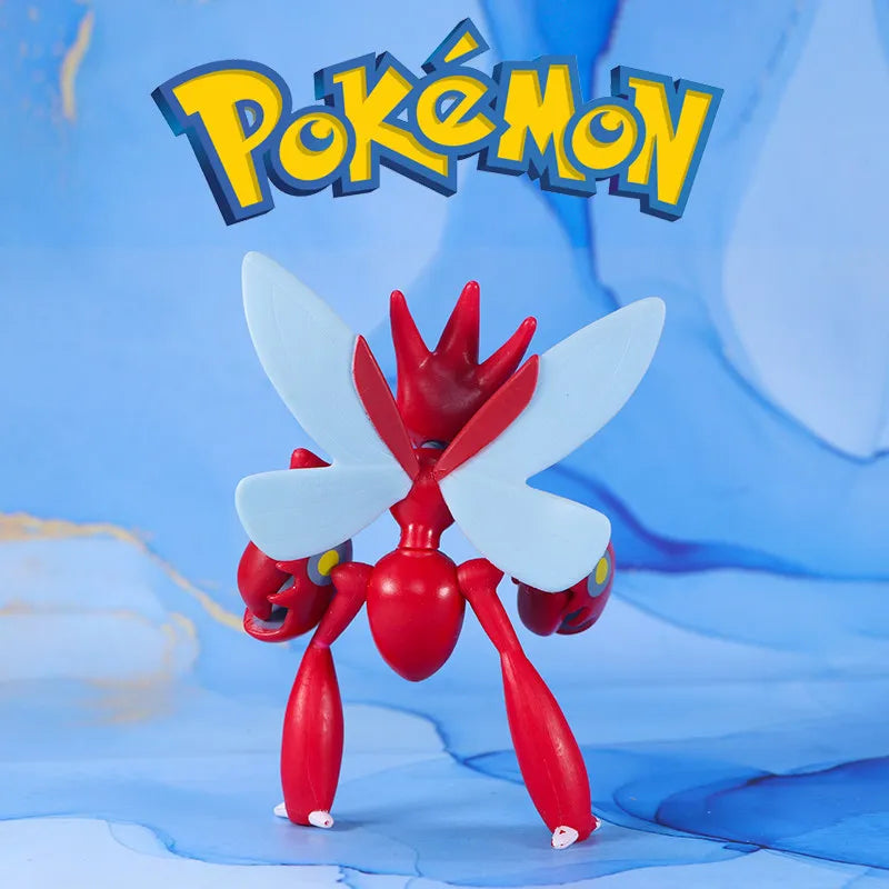 WCT Official Loose Scyther & Scizor Figure Pokémon Collectible Model Toy