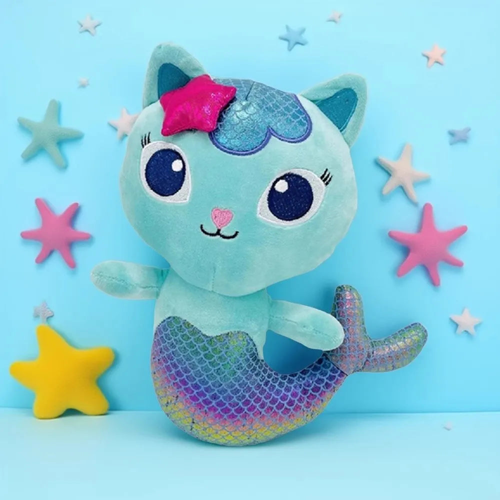 2025 9 Stlyes Gabby Dollhouse Plush Toy Mercat Cartoon Stuffed Animals Mermaid Cat Plushie Doll Kids Birthday Christams Gifts