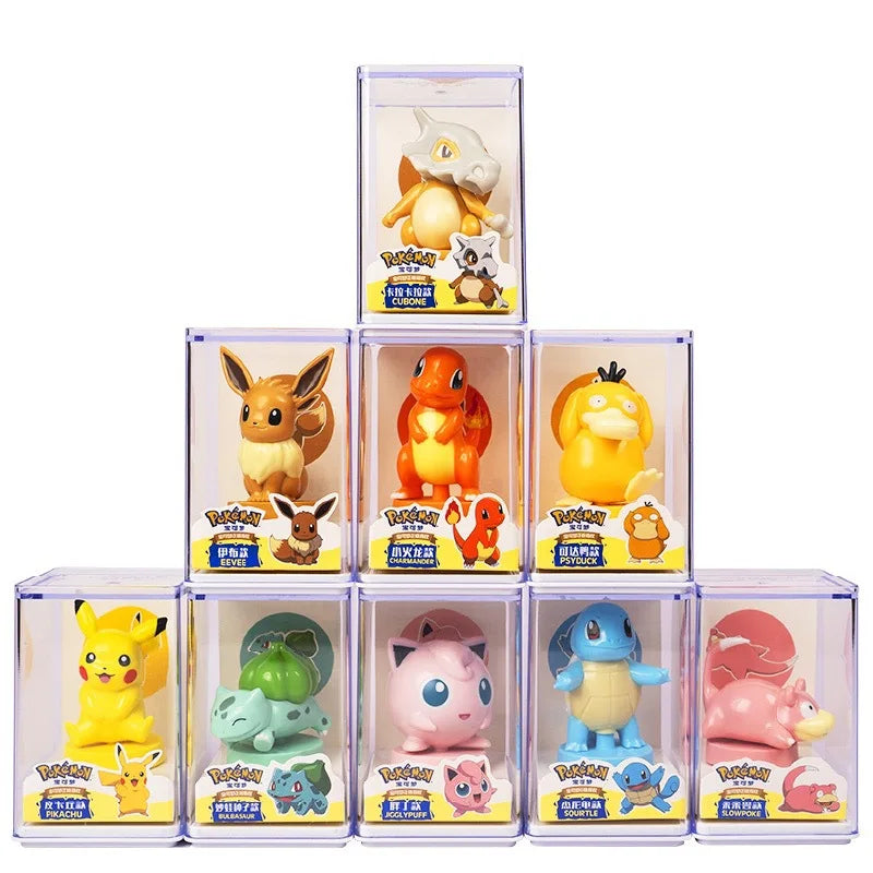 Pokemon Figures Set Toys Pikachu Full Set Official Doll Blind Box Squirtle Pokémon