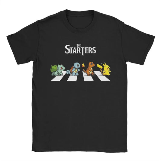 Men's New  Super Cute Pokémon Anime Printed T-shirt  Summer Men's and Women's Plus Size Trend Loose Casual Short-sleeved Top